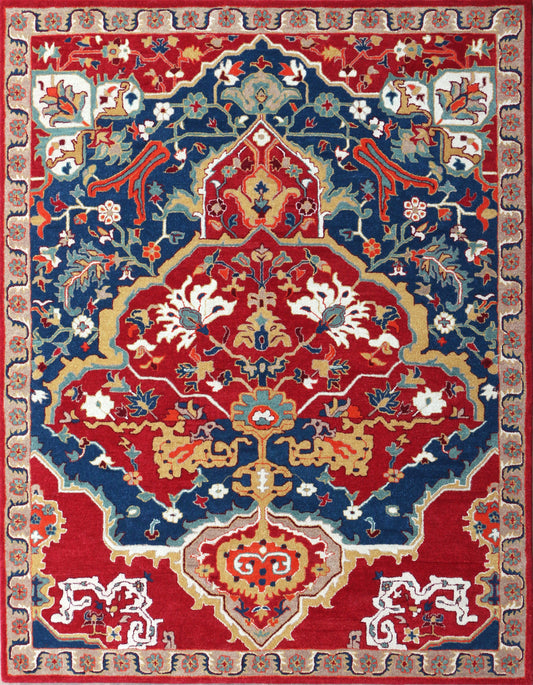 Sultanabad Heriz Multi Red
