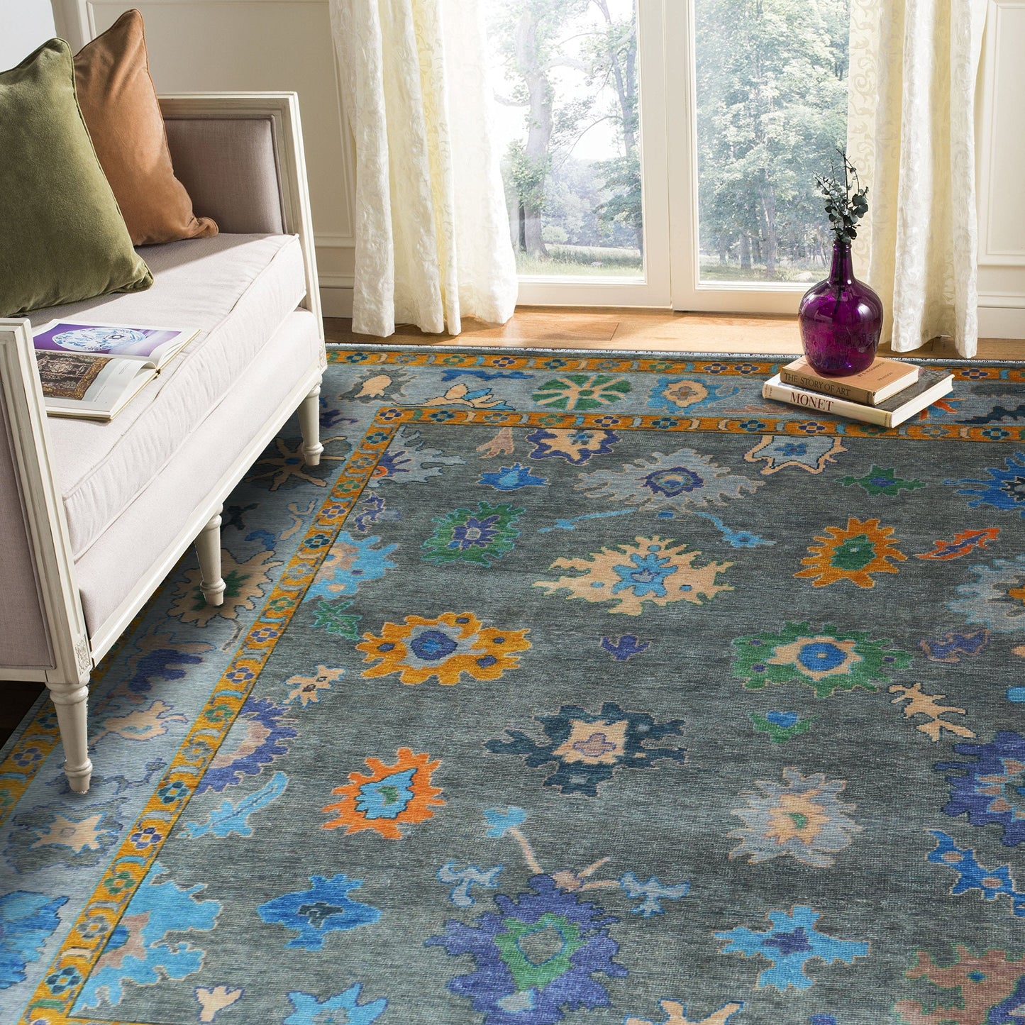 Hand-Knotted Woolen Area Rug 4929 (9x12)  4.5-22 Tarkeys