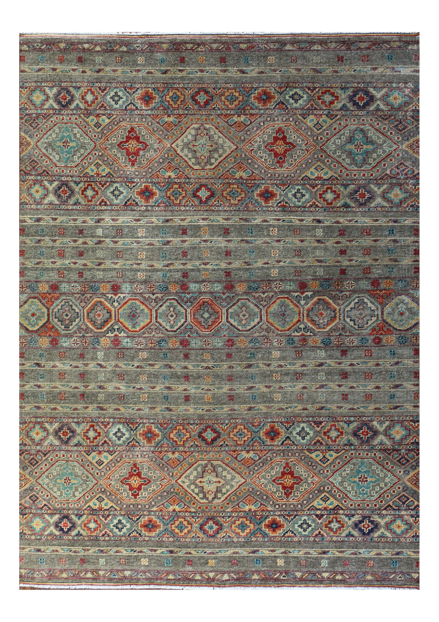 Hand-Knotted Area Rug Woolen 4931 (9x12) 3-20  Vintage