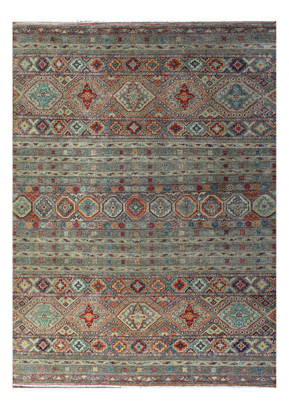 Hand-Knotted Area Rug Woolen 4931 (9x12) 3-20  Vintage