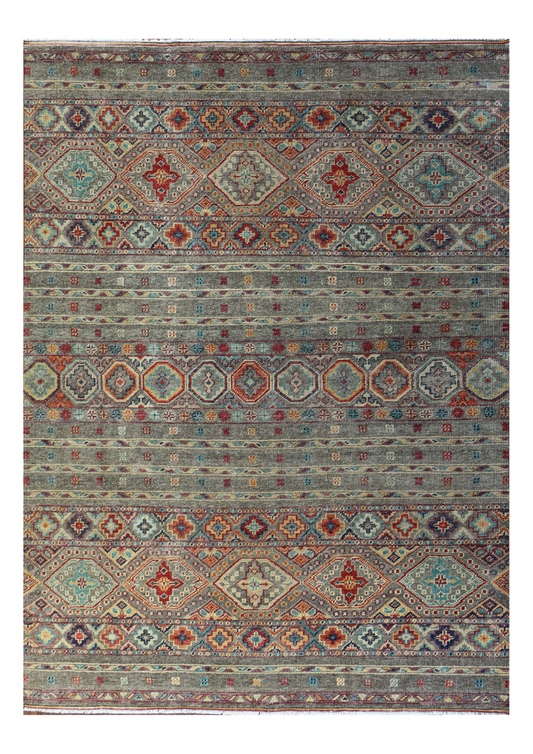 Hand-Knotted Area Rug Woolen 4931 (9x12) 3-20  Vintage