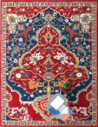 Sultanabad Heriz Multi Red