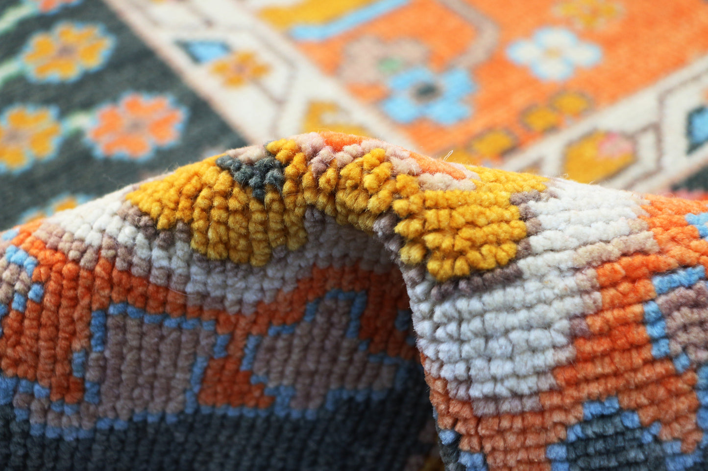 Knotted Area Rug Woolen 4926 (9x12) Tarkey