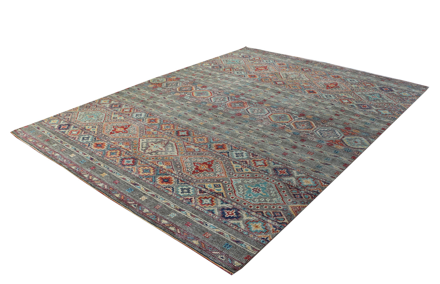 Hand-Knotted Area Rug Woolen 4931 (9x12) 3-20  Vintage