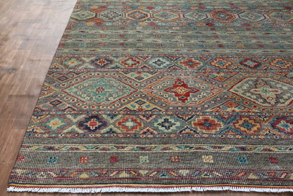 Hand-Knotted Area Rug Woolen 4931 (9x12) 3-20  Vintage