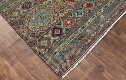 Hand-Knotted Area Rug Woolen 4931 (9x12) 3-20  Vintage