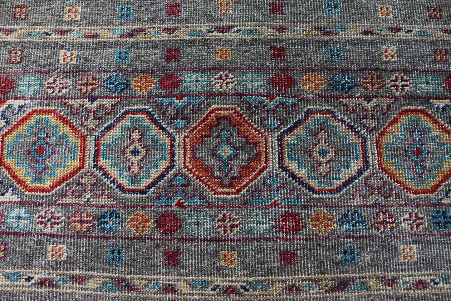 Hand-Knotted Area Rug Woolen 4931 (9x12) 3-20  Vintage