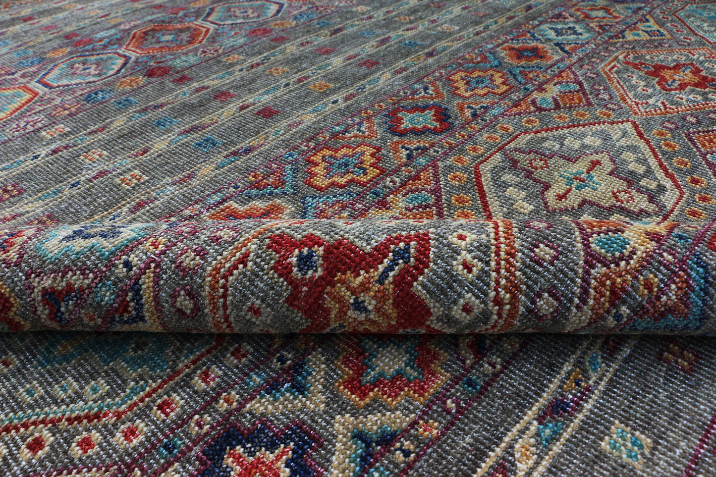 Hand-Knotted Area Rug Woolen 4931 (9x12) 3-20  Vintage