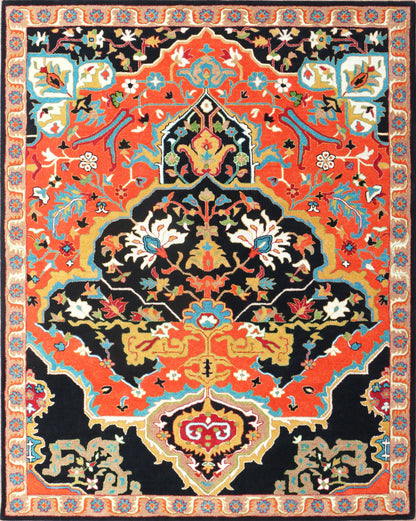 Sultanabad Heriz Multi Blue