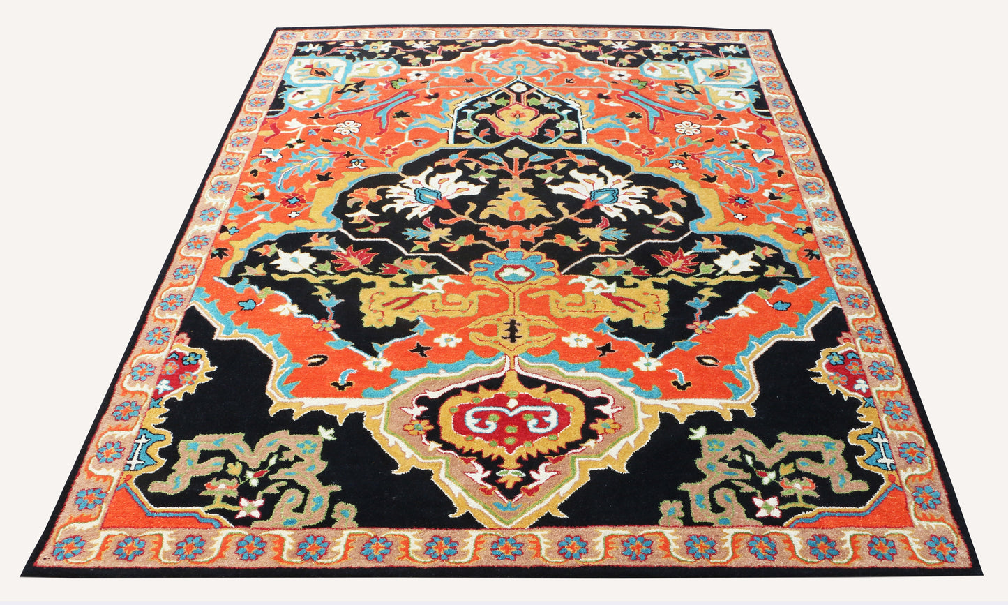 Sultanabad Heriz Multi Blue